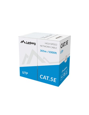 Lanberg bobina De Cable Rj45 Cat5e Utp Awg24 305m Gris   Lcu5-10cc-0305-s