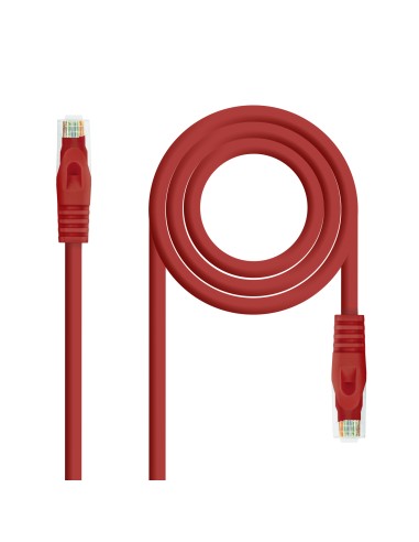 Nanocable Cable De Red Rj45 Lszh Cat.6a Utp Awg24 0.50m - Rojo