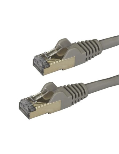 Cable 1m Red Ethernet Rj45 Stp Cabl Cat6a Snagless Gris