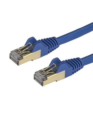 Cable 3m Red Ethernet Rj45 Stp Cabl Cat6a Snagless Azul