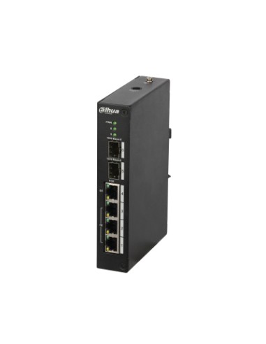 Dahua Pfs4206-4p-120 Switch Rango Temp Extendida Poe 3 Puertos 10/100 + 1 Puerto Gigabit + 2sfp 120w 802.3at Manejable Layer2...