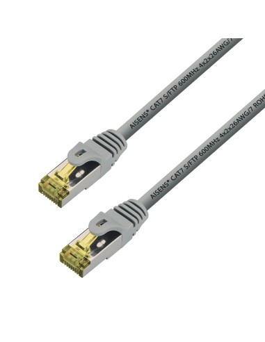 Aisens Cable De Red Rj45 Lszh Cat.7 600 Mhz S/ftp Pimf Awg26 - 25cm - Gris