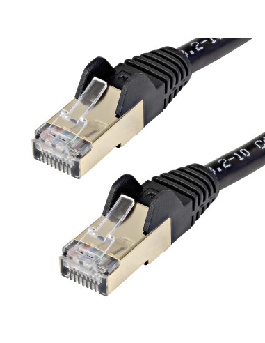 Startech.com Cable De 1,5m De Red Ethernet Cat6a Negro Sin Enganches Con Alambre De Cobre, 1,5 M, Cat6a, U/ftp (stp), Rj-45, ...