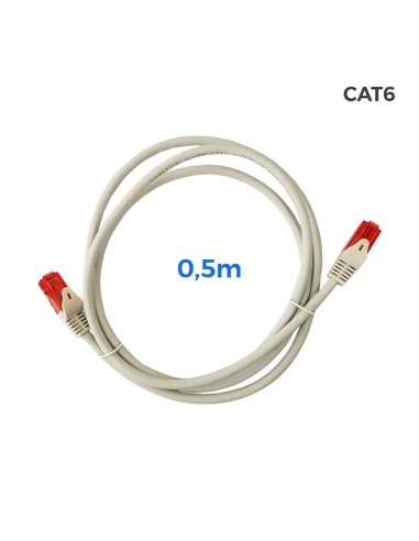 Cable Utp Cat.6 Latiguillo Rj45 Cobre Lszh Gris 0,5m