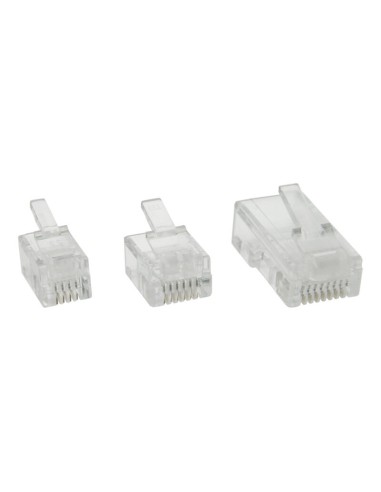 Conector Modular Inline 8p8c Rj45 Para Crimpar A Cable Redondo Isdn 100 Uds