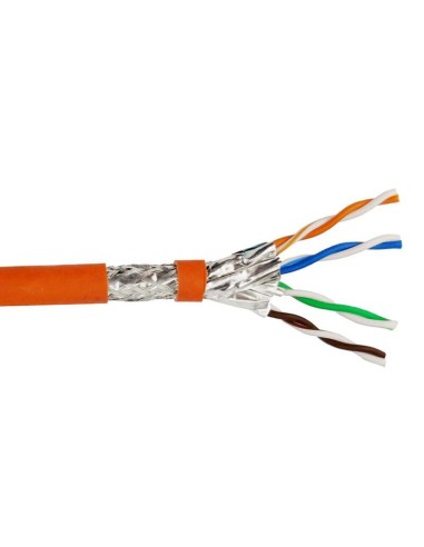 Cable De Red Helos High Quality, Cat 7, S / Ftp, Pimf, Lszh, Naranja  50 M