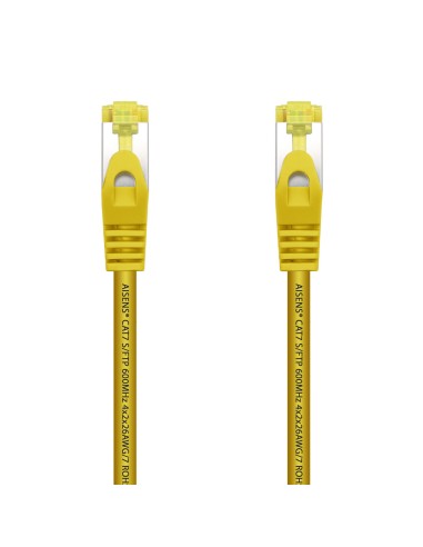 Aisens Cable De Red Rj45 Lszh Cat.7 600 Mhz S/ftp Pimf Awg26 - 25cm - Amarillo