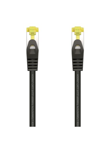 Aisens Cable De Red Rj45 Lszh Cat.7 600 Mhz S/ftp Pimf Awg26 - 25cm - Negro