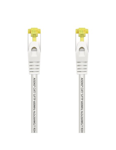 Aisens Cable De Red Rj45 Lszh Cat.7 600 Mhz S/ftp Pimf Awg26 - 25cm - Blanco