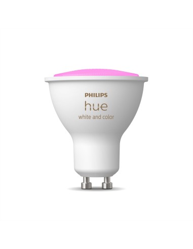 Bombilla Led Inteligente Philips Hue White And Color Casquillo Gu10 5.2w 350 Lúmenes 2000k-6500k Precisa Philips Hue Bridge