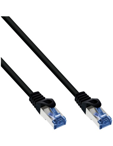 Cable De Red Inline, Cat.6a, S/ftp, Pe Exterior, Negro, 1m