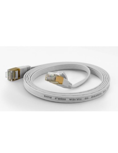 Wantecwire Ftp, Cable Extraplano Cat6a, Q   1,6x6,5 Mm, Blanco, Longitud 10,00 M