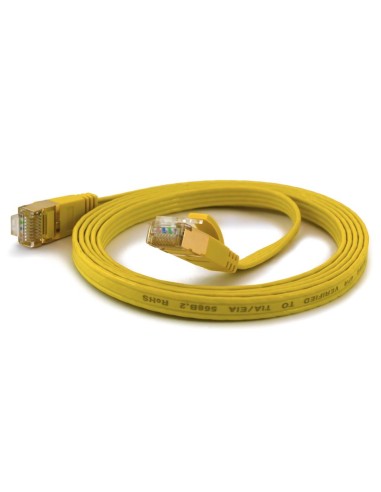 Wantecwire Ftp, Cable Extraplano Cat6a, Q   1,6x6,5 Mm, Amarillo, Longitud 0,20 M