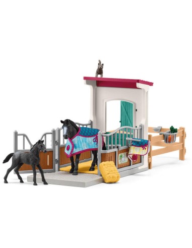 Schleich Horse Club Pferdebox Mit Stute Und Fohlen, Spielfigur 42611