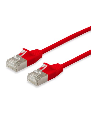 Equip Cable De Red Cat6a F/ftp 2xrj45 0.25m Rojo Slim Lszh