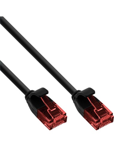 Cable De Red Inline Slim, U/utp, Cat.6, Negro, 10m