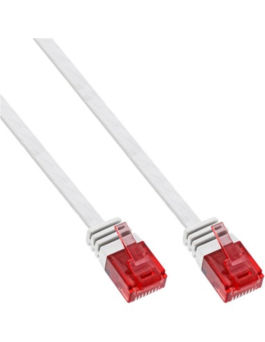 Inline Flat Ultraslim Cable De Red U/utp Cat.6 Gigabit Ready Blanco 10m