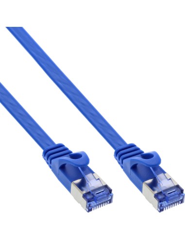 Cable De Red Plano Inline, U/ftp, Cat.6a, Azul, 10 M