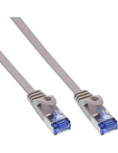 Cable De Red  Plano Inline, U/ftp, Cat.6a, Gris, 2 M