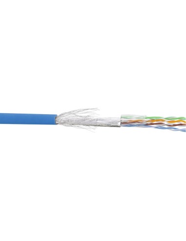 Cable De Red Inline Sf/utp Cat.5e Awg26 Cca Pvc Azul 100m