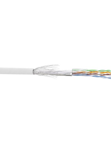 Cable De Red Inline Sf/utp Cat.5e Awg26 Cca Pvc Blanco 100m