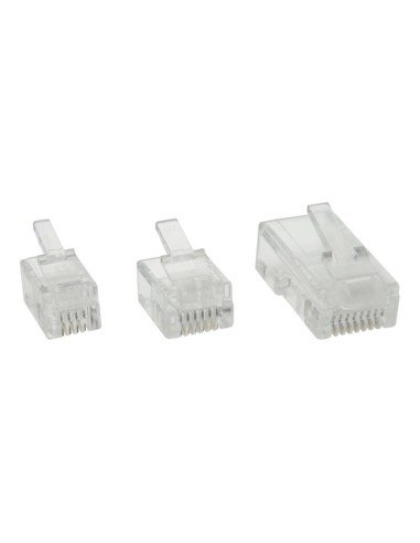 Conector Modular Inline 8p8c Rj45 Para Crimpar A Cable Plano Isdn 10 Uds