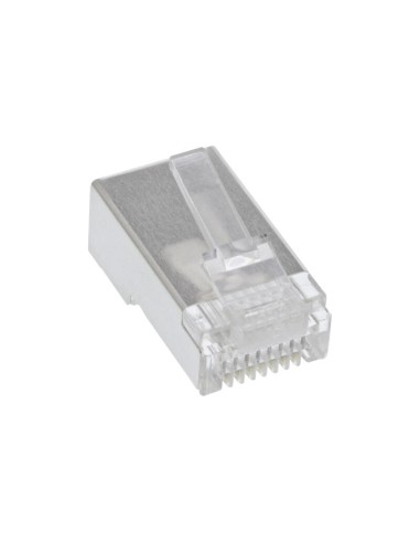 Conectores Blindados Inline 8p8c Rj45 Macho Para Cables Redondos, 100 Uds. Paquete