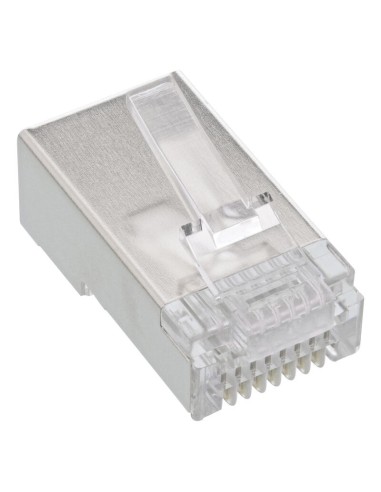 Conector De Crimpado Inline Rj45 Para Cables Rígidos/cables De Instalación Hasta Awg24 10 Uds.