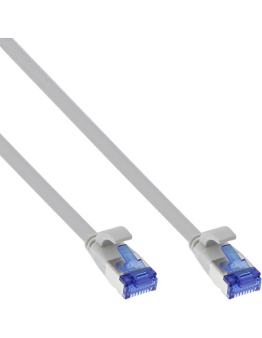 Cable De Red Plano Inline, U/ftp, Cat.6a, Tpe Libre De Halógenos, Gris, 10m