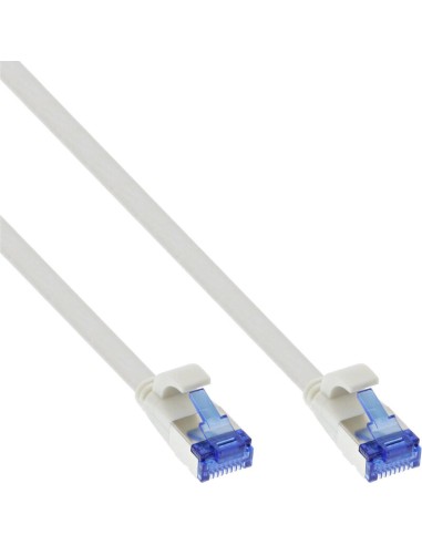 Cable De Red Plano Inline, U/ftp, Cat.6a, Tpe Libre De Halógenos, Blanco, 10m