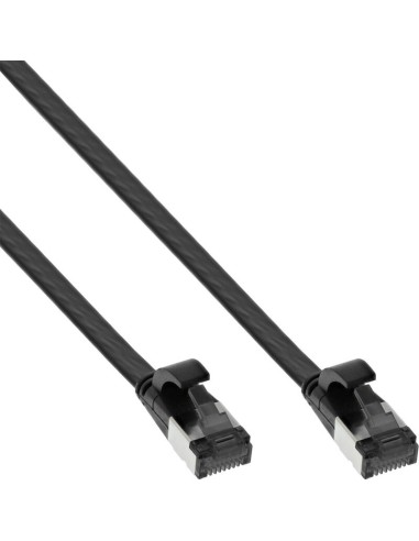 Cable De Red Plano Inline, U/ftp, Cat.8.1, Tpe Libre De Halógenos, Negro, 1m