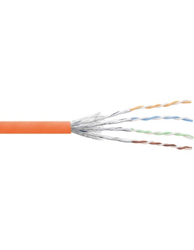 Cable De Red Inline S/ftp Pimf Cat.6 Naranja Awg27 Pvc Cu 100m