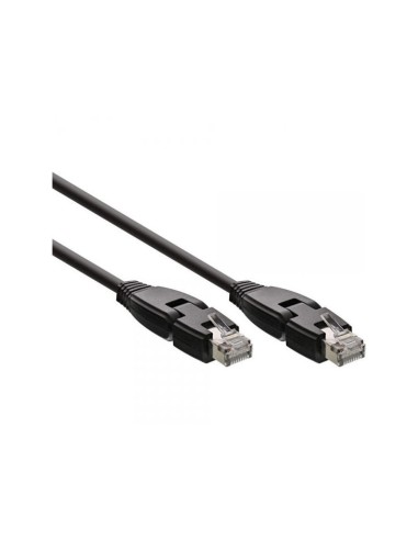 Cable De Red Inline 180° S/ftp Pimf Cat.6a 500mhz Libre De Halógenos Cobre Negro 1m