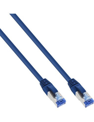 Cable De Red Inline S/ftp Pimf Cat.6a Libre De Halógenos 500mhz Azul 0.3m