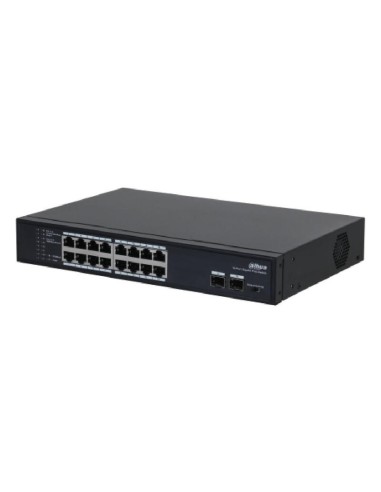 Dahua Pfs3218-16gt-135 Switch Poe 16 Puertos Gigabit + 2 Uplink Gigabit Sfp 135w Layer2