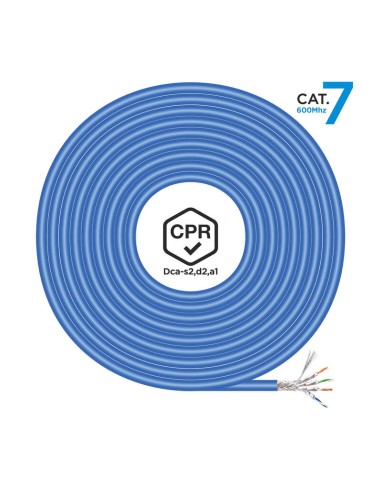 Aisens Bobina Cable Rj45 Lszh Cpr Dca Cat.7 600 Mhz S/ftp Awg23 - 100m - Azul