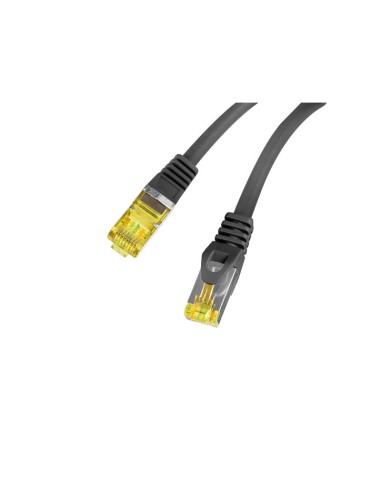 Cable De Red Lanberg Cat.6a S/ftp Lszh Cu 0.5m Fluke Passed Negro