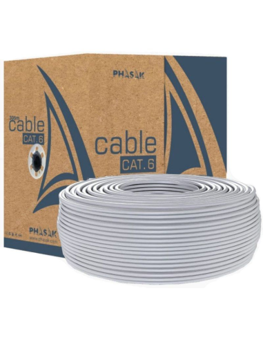 Bobina De Cable Rj45 Utp Phasak Phr 6100 Cat.6 100m