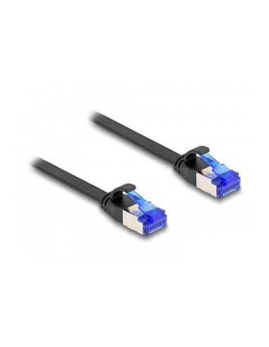 Delock Rj45 Flachband Cable De Red Macho A Macho Cat.6a Flexibel 1 M Negro