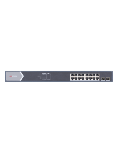 Switch 16 Puertos Poe+ 10/100/1000 Mbps 2 Puertos Sfp Uplink Hik Proconnect Gestión Inteligente Hikvision