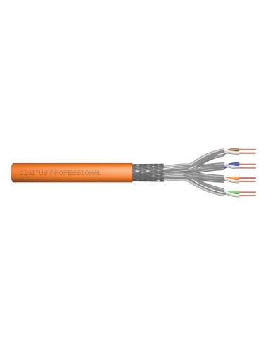 Digitus Cable De Red 50m Cat 7, S-ftp (pimf) Lszh, 1200 Mhz Awg 23/1, Naranja