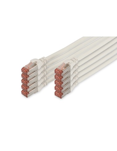 Cable De Red Digitus Cat 6 S/ftp 10 Piezas, 3m, Blanco