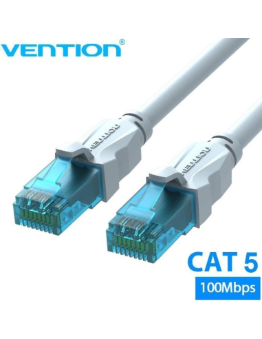 Cable De Red Rj45 Utp Vention Vap-a10-s2500 Cat.5e 25m Azul Y Blanco