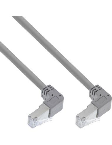 Inline® Cable De Red Two Side Down Angled, S/ftp (pimf), Cat.6, 250mhz, Pvc, Copper, Grey, 1.75m