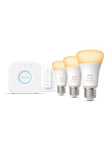 Philips Hue White Ambiance 8w 1100 E27 Starter Kit 3x800lm 75w 929002468403