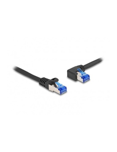 Delock 80217 Cable De Red Rj45 Cat.6a S/ftp Recto / Acodado A La Izquierda 0,5 M Negro