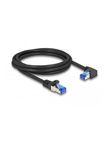 Delock 80223 Cable De Red Rj45 Cat.6a S/ftp Recto / Acodado A La Derecha 2 M Negro