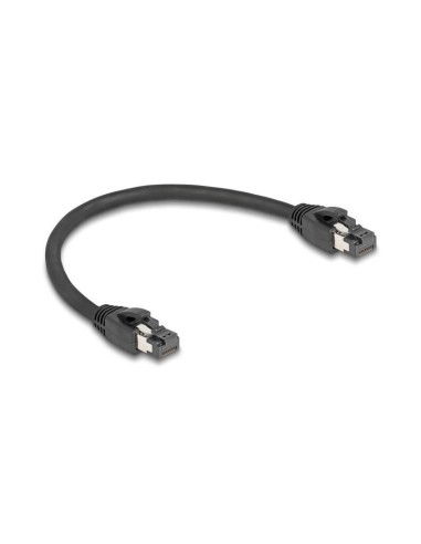 Delock Cable De Red Rj45 Cat.8.1 S/ftp 25 Cm Bis 40 Gbps Negro