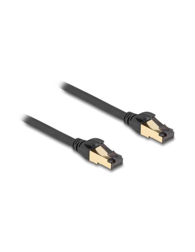 Delock 80248 Cable De Red Rj45 Cat.6a Macho A Macho S/ftp Negro, 1 M, Con Cable Cat.7 Bruto Apto Para Uso Industrial Y En Ext...