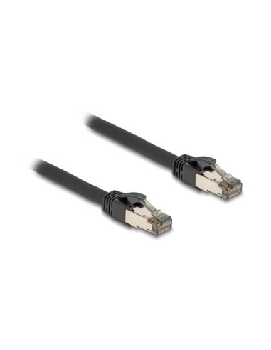 Delock 80240 Cable De Red Rj45 Cat.6a U/ftp Ultraflexible Con Cubierta Metálica Interior, 1 m, Negro